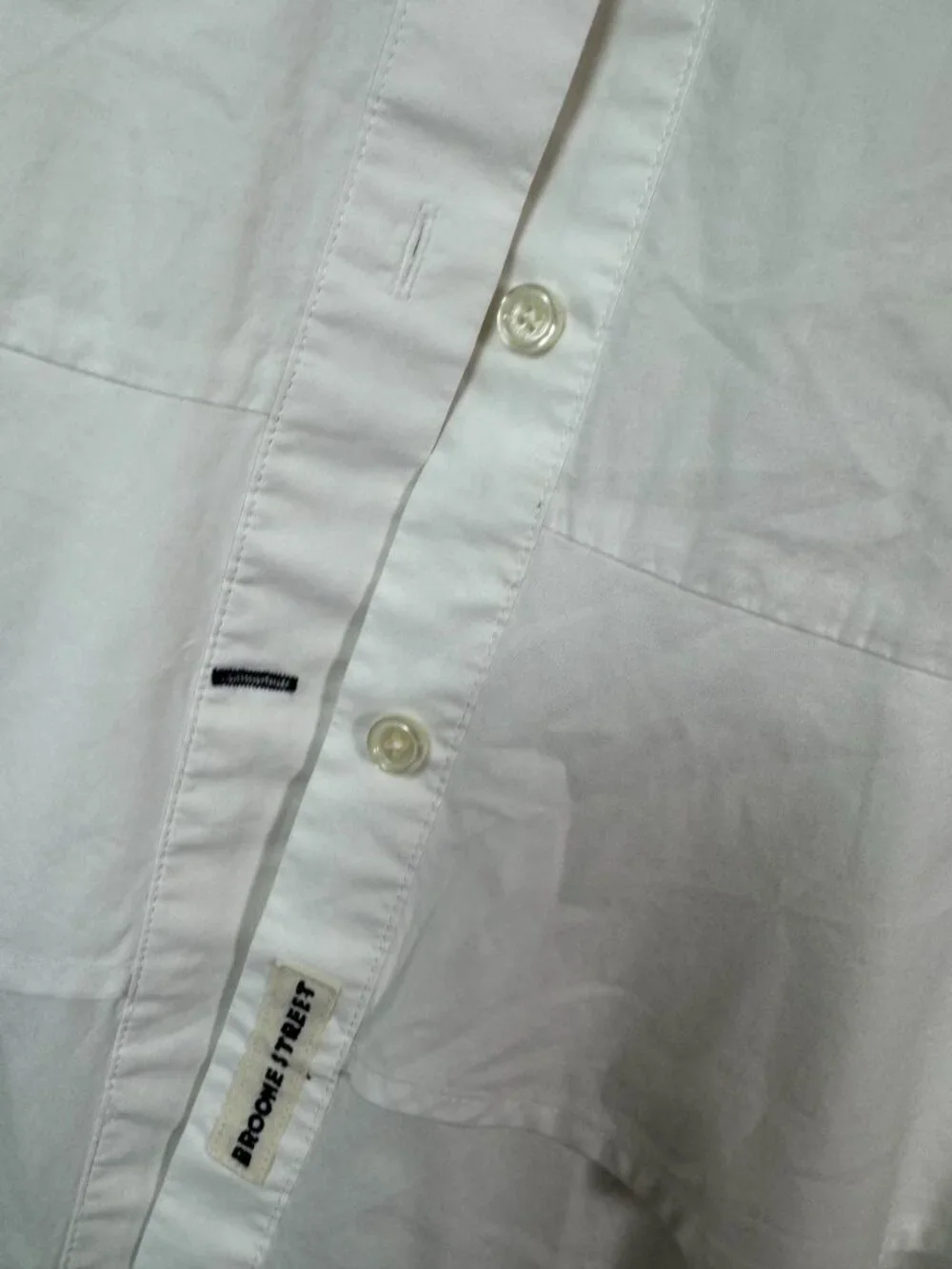 Kate Spade Broome Street White Button Up Shirt Sz Large 100% Cotton Long Sleeve